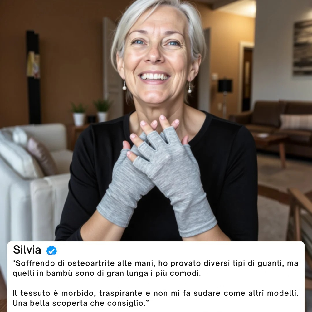 Guanti a compressione anti-dolore Bambù | Allevia l'osteoartrosi e l'artrite